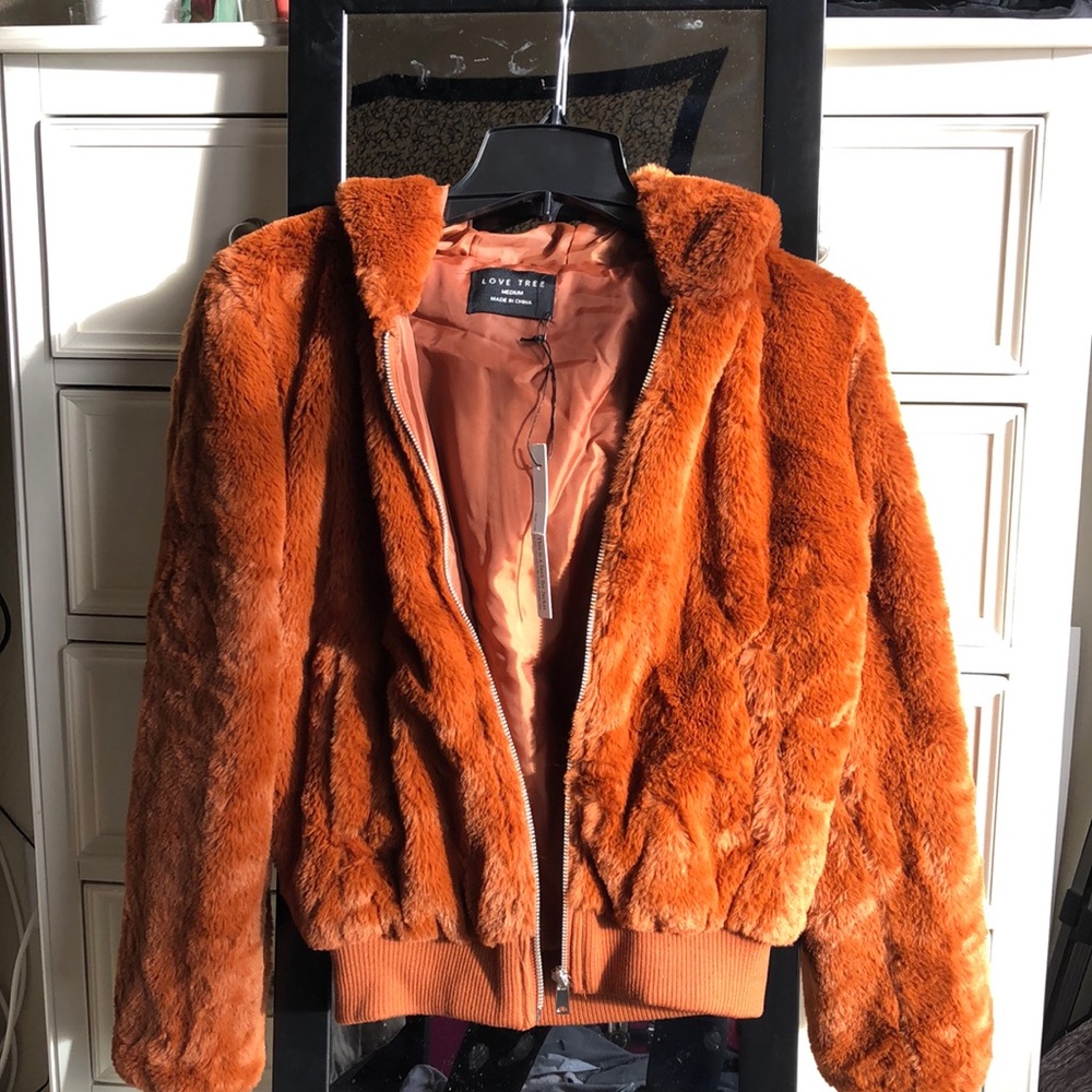 Floofy Brownish Orange Jacket